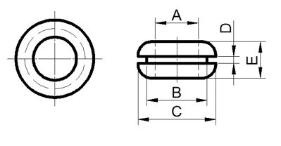 Rysunek techniczny adaptera z wymiarami